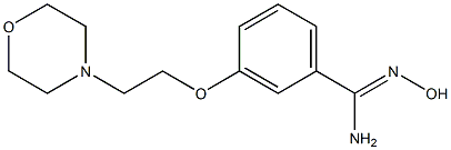 N'-hydroxy-3-[2-(morpholin-4-yl)ethoxy]benzene-1-carboximidamide 化学構造式