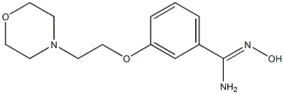 N'-hydroxy-3-[2-(morpholin-4-yl)ethoxy]benzene-1-carboximidamide Struktur