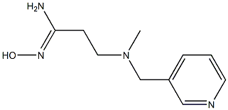 N'-hydroxy-3-[methyl(pyridin-3-ylmethyl)amino]propanimidamide,,结构式