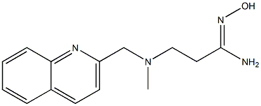 N'-hydroxy-3-[methyl(quinolin-2-ylmethyl)amino]propanimidamide,,结构式