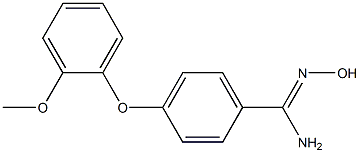 N'-hydroxy-4-(2-methoxyphenoxy)benzene-1-carboximidamide,,结构式