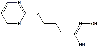 N'-hydroxy-4-(pyrimidin-2-ylsulfanyl)butanimidamide 化学構造式