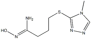 N'-hydroxy-4-[(4-methyl-4H-1,2,4-triazol-3-yl)sulfanyl]butanimidamide Structure