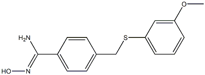 N'-hydroxy-4-{[(3-methoxyphenyl)sulfanyl]methyl}benzene-1-carboximidamide 结构式