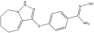 N'-hydroxy-4-{5H,6H,7H,8H,9H-[1,2,4]triazolo[3,4-a]azepin-3-ylsulfanyl}benzene-1-carboximidamide Structure