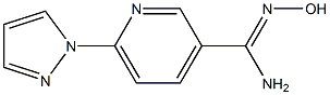 N'-hydroxy-6-(1H-pyrazol-1-yl)pyridine-3-carboximidamide,,结构式