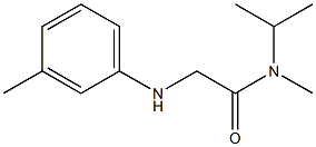 N-methyl-2-[(3-methylphenyl)amino]-N-(propan-2-yl)acetamide,,结构式