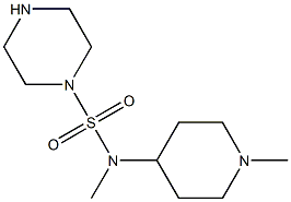 N-methyl-N-(1-methylpiperidin-4-yl)piperazine-1-sulfonamide 结构式