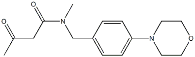 N-methyl-N-{[4-(morpholin-4-yl)phenyl]methyl}-3-oxobutanamide Structure