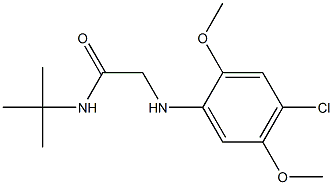 N-tert-butyl-2-[(4-chloro-2,5-dimethoxyphenyl)amino]acetamide 化学構造式