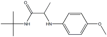 N-tert-butyl-2-[(4-methoxyphenyl)amino]propanamide 化学構造式