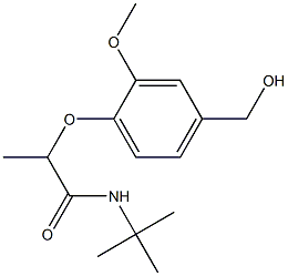 N-tert-butyl-2-[4-(hydroxymethyl)-2-methoxyphenoxy]propanamide Struktur