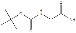 tert-butyl 1-methyl-2-(methylamino)-2-oxoethylcarbamate Struktur