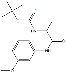tert-butyl 2-[(3-methoxyphenyl)amino]-1-methyl-2-oxoethylcarbamate,,结构式