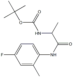 tert-butyl 2-[(4-fluoro-2-methylphenyl)amino]-1-methyl-2-oxoethylcarbamate,,结构式