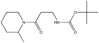 tert-butyl 3-(2-methylpiperidin-1-yl)-3-oxopropylcarbamate,,结构式