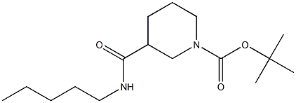 tert-butyl 3-(pentylcarbamoyl)piperidine-1-carboxylate Structure