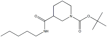 tert-butyl 3-(pentylcarbamoyl)piperidine-1-carboxylate 结构式