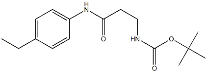 tert-butyl 3-[(4-ethylphenyl)amino]-3-oxopropylcarbamate,,结构式