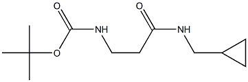 tert-butyl 3-[(cyclopropylmethyl)amino]-3-oxopropylcarbamate Struktur