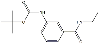 tert-butyl 3-[(ethylamino)carbonyl]phenylcarbamate 结构式