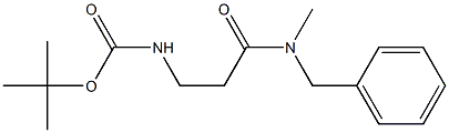 tert-butyl 3-[benzyl(methyl)amino]-3-oxopropylcarbamate,,结构式