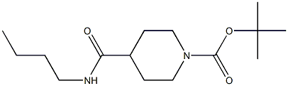 tert-butyl 4-[(butylamino)carbonyl]piperidine-1-carboxylate 化学構造式