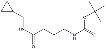 tert-butyl 4-[(cyclopropylmethyl)amino]-4-oxobutylcarbamate 结构式