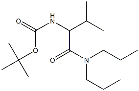 tert-butyl N-[1-(dipropylcarbamoyl)-2-methylpropyl]carbamate Structure