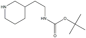 tert-butyl N-[2-(piperidin-3-yl)ethyl]carbamate,,结构式