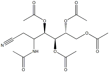[(2R,3S,4R)-5-acetamido-1,2,4-triacetyloxy-6-cyano-hexan-3-yl] acetate Structure