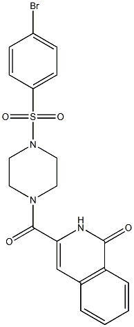 1(2H)-Isoquinolinone,  3-[[4-[(4-bromophenyl)sulfonyl]-1-piperazinyl]carbonyl]- Struktur