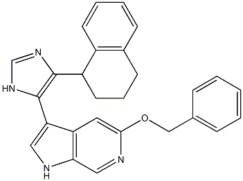1H-Pyrrolo[2,3-c]pyridine,  5-(phenylmethoxy)-3-[4-(1,2,3,4-tetrahydro-1-naphthalenyl)-1H-imidazol-5-yl]-,,结构式
