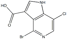 1H-Pyrrolo[3,2-c]pyridine-3-carboxylic  acid,  4-bromo-7-chloro-,,结构式