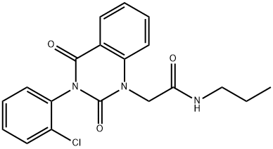 1(2H)-Quinazolineacetamide,  3-(2-chlorophenyl)-3,4-dihydro-2,4-dioxo-N-propyl-,,结构式