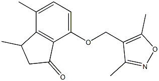 1H-Inden-1-one,  7-[(3,5-dimethyl-4-isoxazolyl)methoxy]-2,3-dihydro-3,4-dimethyl- Struktur