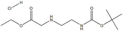 ETHYL N-[(2-BOC-AMINO)ETHYL]GLYCINATE HCL 化学構造式