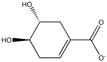 (4R,5R)-4,5-dihydroxycyclohexene-1-carboxylate Struktur