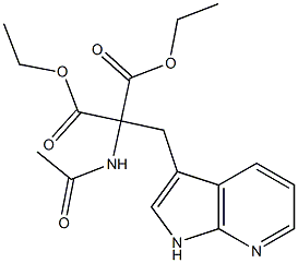 Ethyl a-Acetamido-a-carbethoxy--(7-aza-3-indolyl)propionate Structure