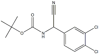 [Cyano-(3,4-dichloro-phenyl)-methyl]-carbamic acid tert-butyl ester Struktur