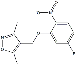 Isoxazole,  4-[(5-fluoro-2-nitrophenoxy)methyl]-3,5-dimethyl-,,结构式