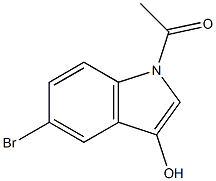 1-(5-bromo-3-hydroxy-1H-indol-1-yl)ethanone Structure