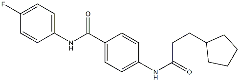 4-[(3-cyclopentylpropanoyl)amino]-N-(4-fluorophenyl)benzamide,,结构式
