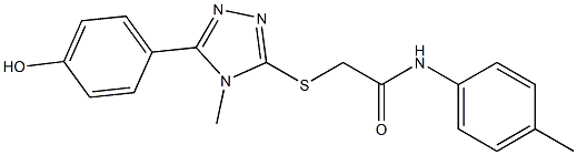  2-{[5-(4-hydroxyphenyl)-4-methyl-4H-1,2,4-triazol-3-yl]sulfanyl}-N-(4-methylphenyl)acetamide