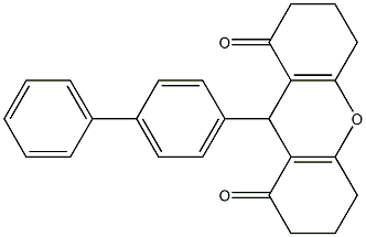 9-[1,1'-biphenyl]-4-yl-3,4,5,6,7,9-hexahydro-1H-xanthene-1,8(2H)-dione,,结构式