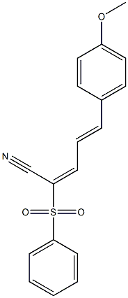 5-(4-methoxyphenyl)-2-(phenylsulfonyl)-2,4-pentadienenitrile Structure