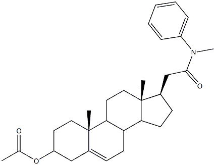 21-(methylanilino)-21-oxopregn-5-en-3-yl acetate Structure