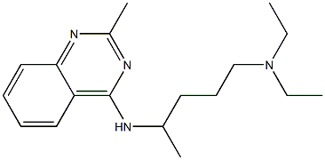 N-[4-(diethylamino)-1-methylbutyl]-N-(2-methyl-4-quinazolinyl)amine,,结构式