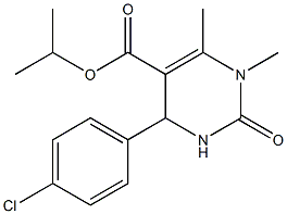 isopropyl 4-(4-chlorophenyl)-1,6-dimethyl-2-oxo-1,2,3,4-tetrahydropyrimidine-5-carboxylate Structure