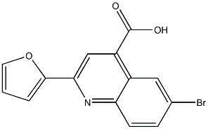 6-bromo-2-(2-furyl)-4-quinolinecarboxylic acid,,结构式